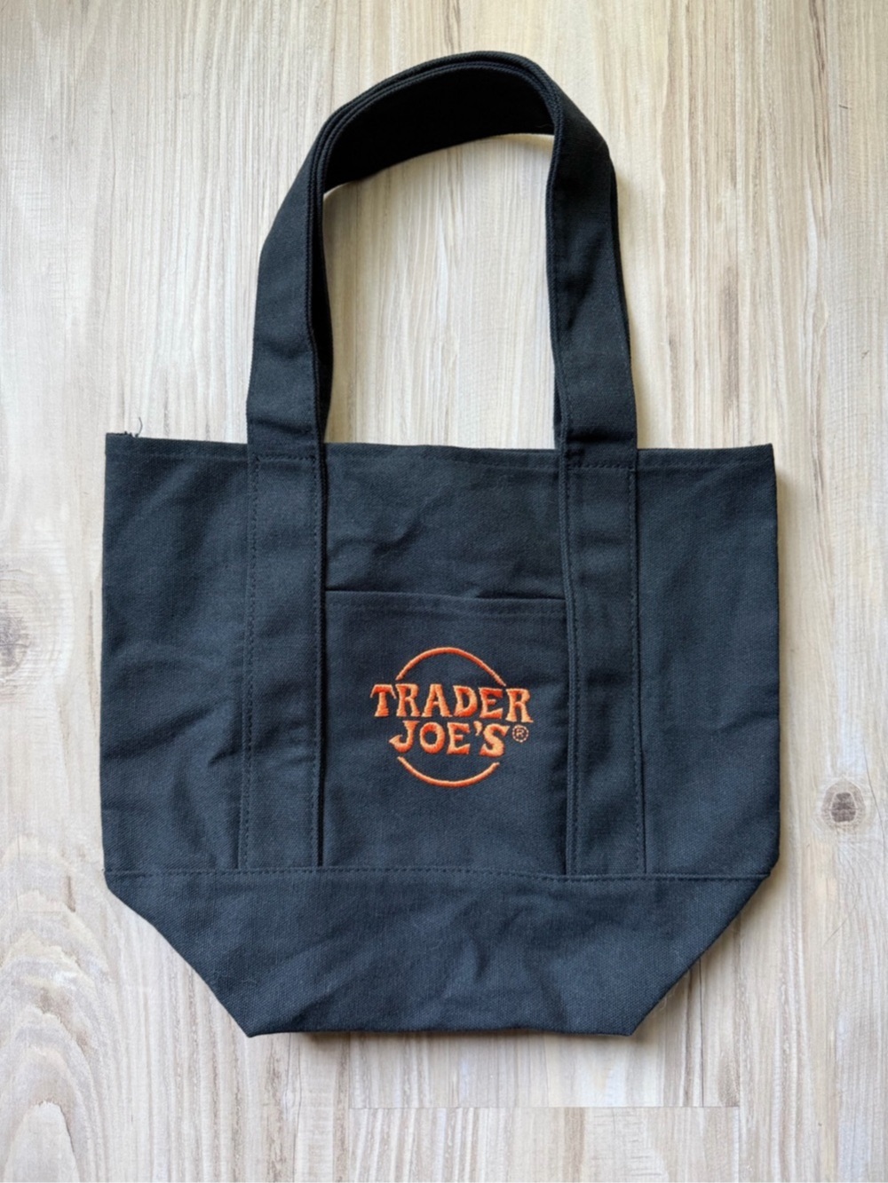 2025 Trader Joe's Trick-or-Treat Mini Canvas Tote Bag Black